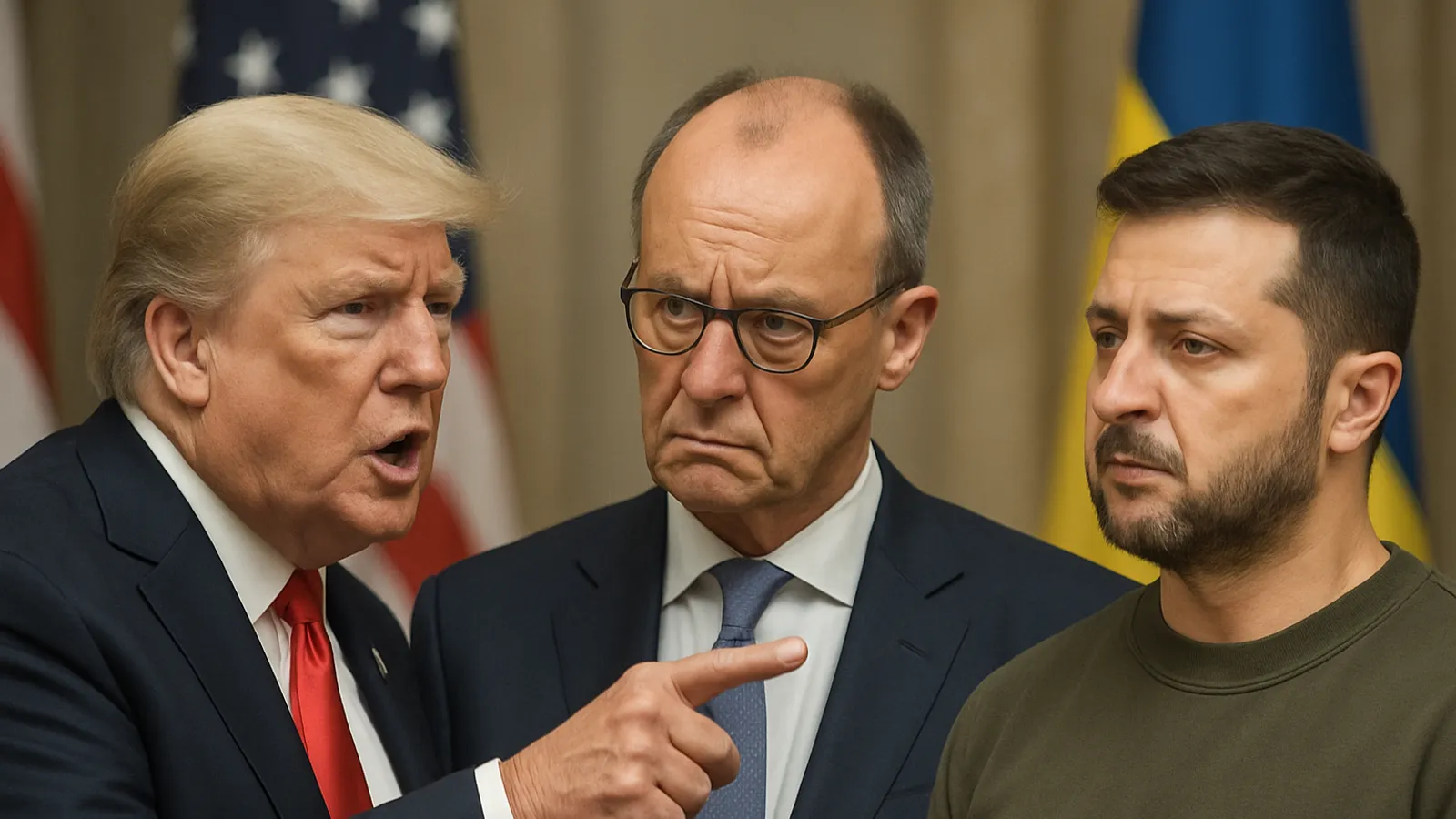 Donald Trump kritisiert Friedrich Merz und lobt Wolodymyr Selenskyj.