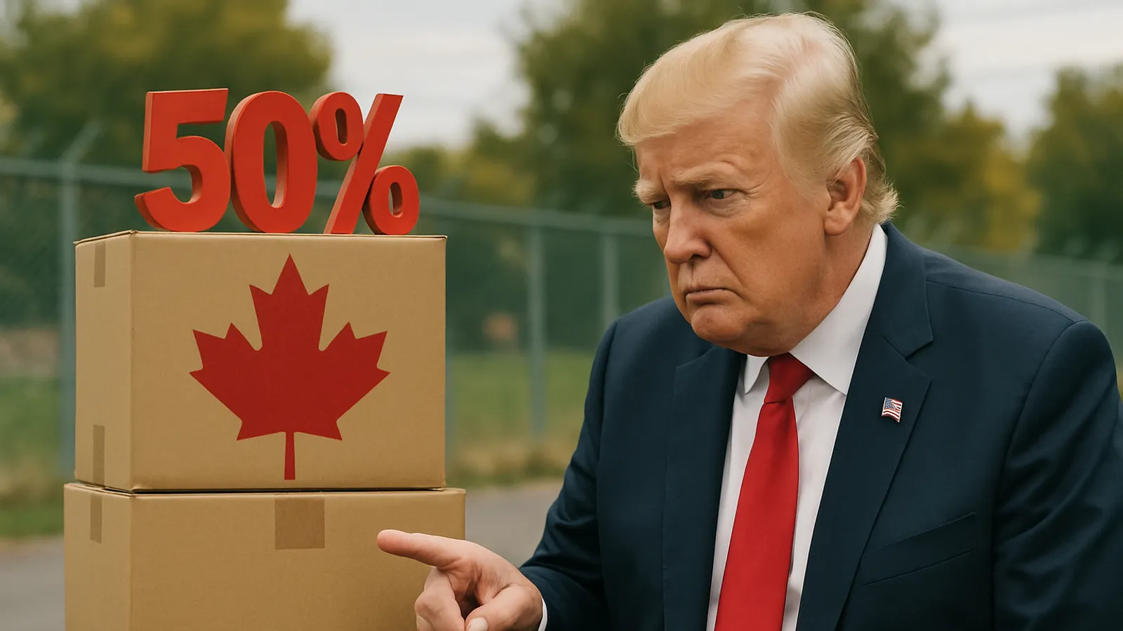 Donald Trump wird einen Zoll von 50% auf die meisten kanadischen Waren erheben.