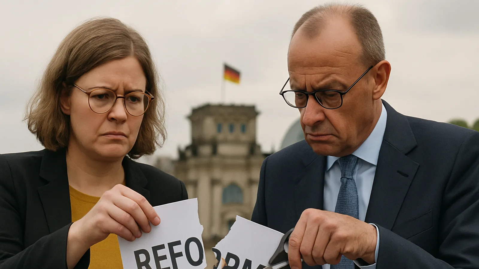 Dröge kritisiert Merz' Reformpläne als wirres Kürzungsprogramm.