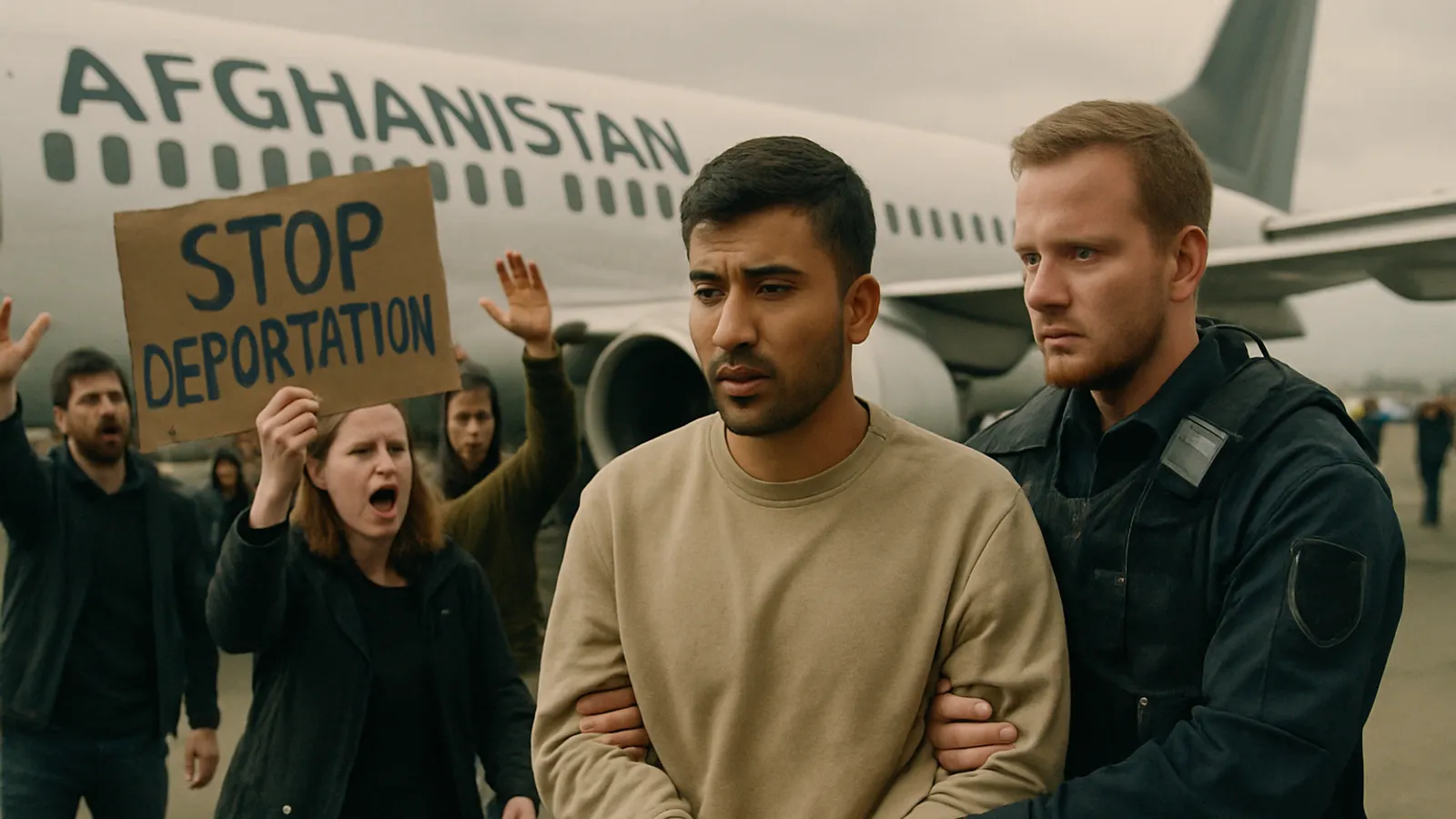 Ein Abschiebeflug nach Afghanistan hat Protest ausgelöst; erstmals war auch ein Nicht-Straftäter an Bord.