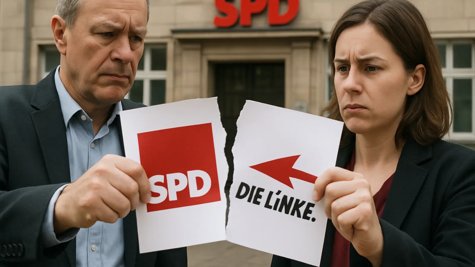 Ein Focus-Autor interpretiert ein DL21-Papier als Fusionsvorschlag mit der Linken.