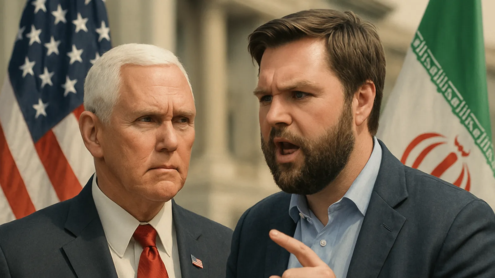 Ein Verbündeter von Pence kritisiert Vances Iran-Kriegs-Kommentare als 'Strohmann' und nennt das MOU 'naiv'.