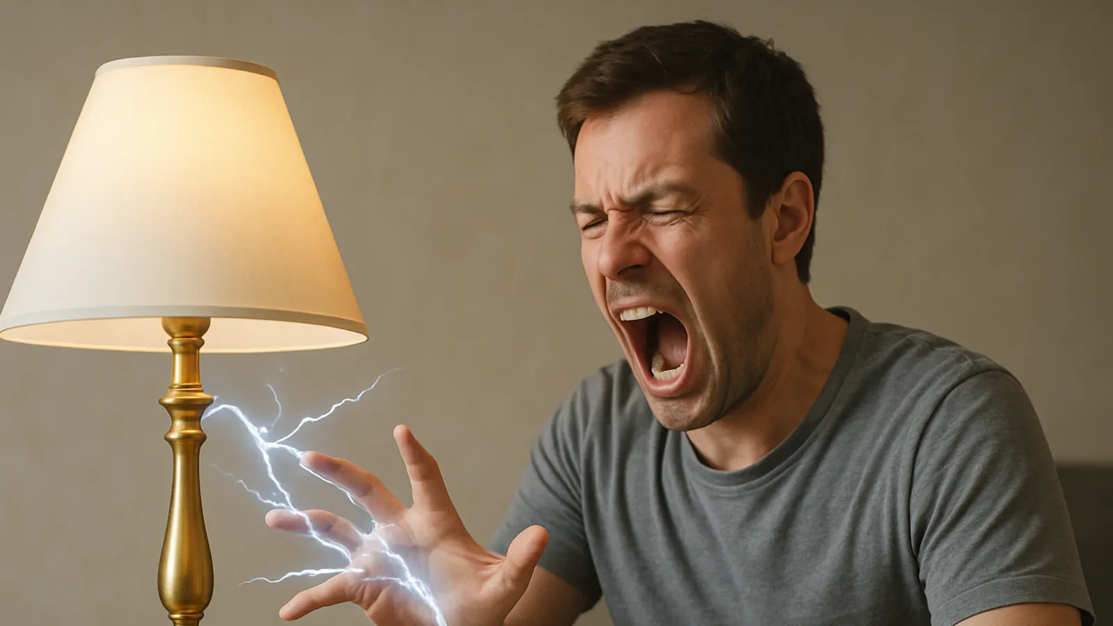 Eine Lampe kann einen tödlichen Stromschlag auslösen.