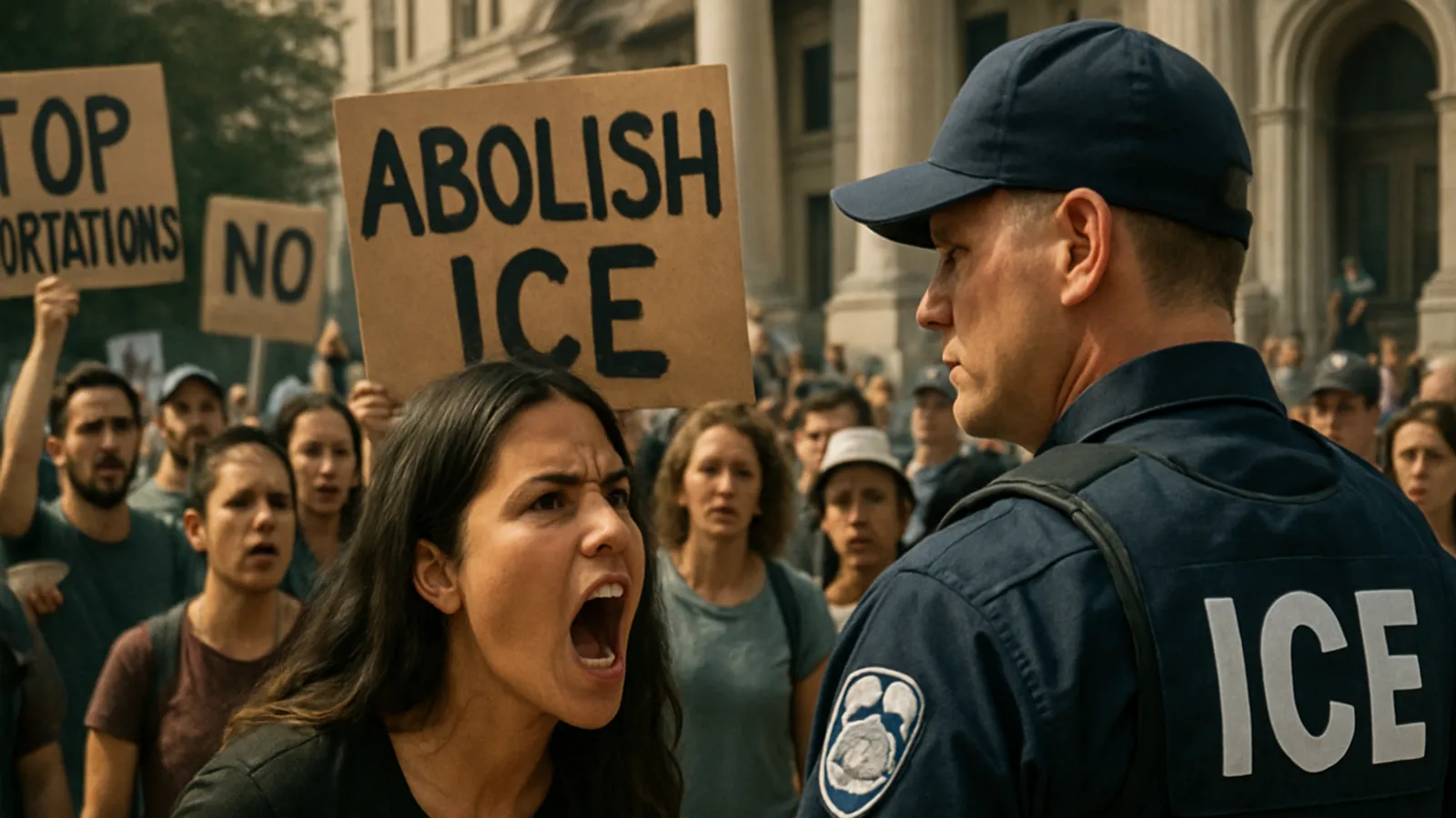 Es gab landesweite Anti-ICE-Demonstrationen.