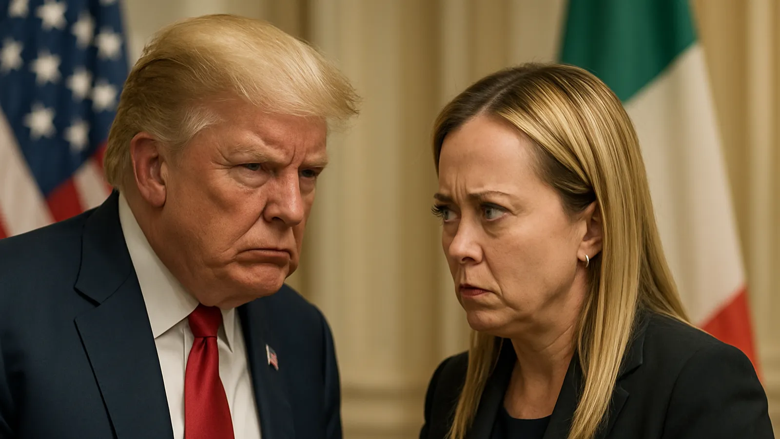 Es gibt dicke Luft zwischen US-Präsident Trump und Italiens Ministerpräsidentin Meloni.