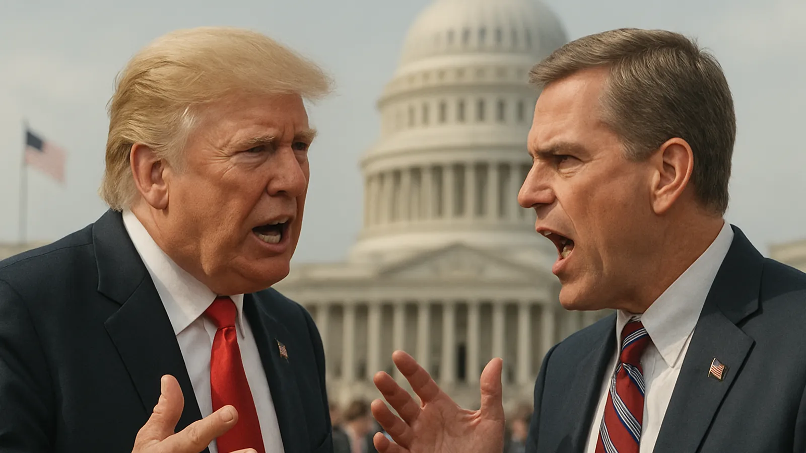 Es gibt Streit unter Donald Trump und den Republikanern.