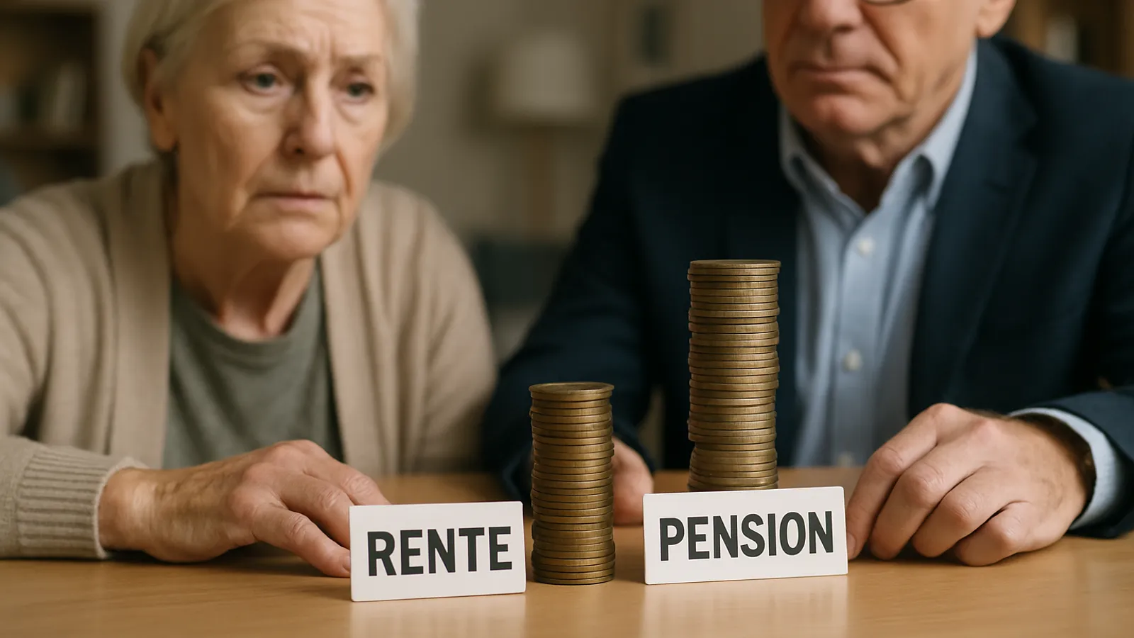 Es gibt Unterschiede zwischen Rente und Pension.