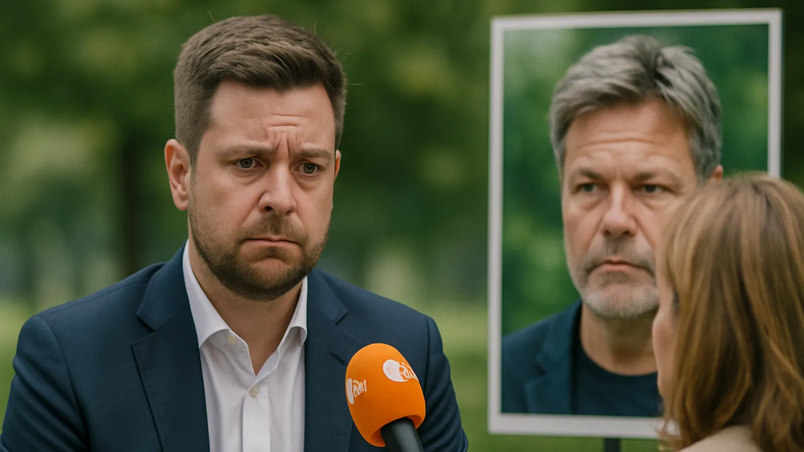 Felix Banaszak wird im ZDF-Sommerinterview gefragt, ob Habeck es versemmelt hat.
