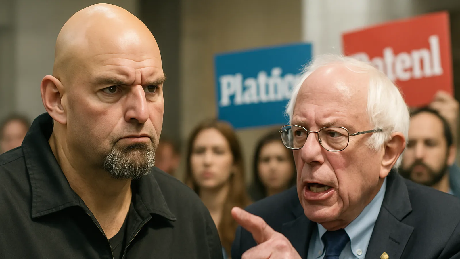 Fetterman kritisiert Sanders wegen der Unterstützungen für Platner und El-Sayed.