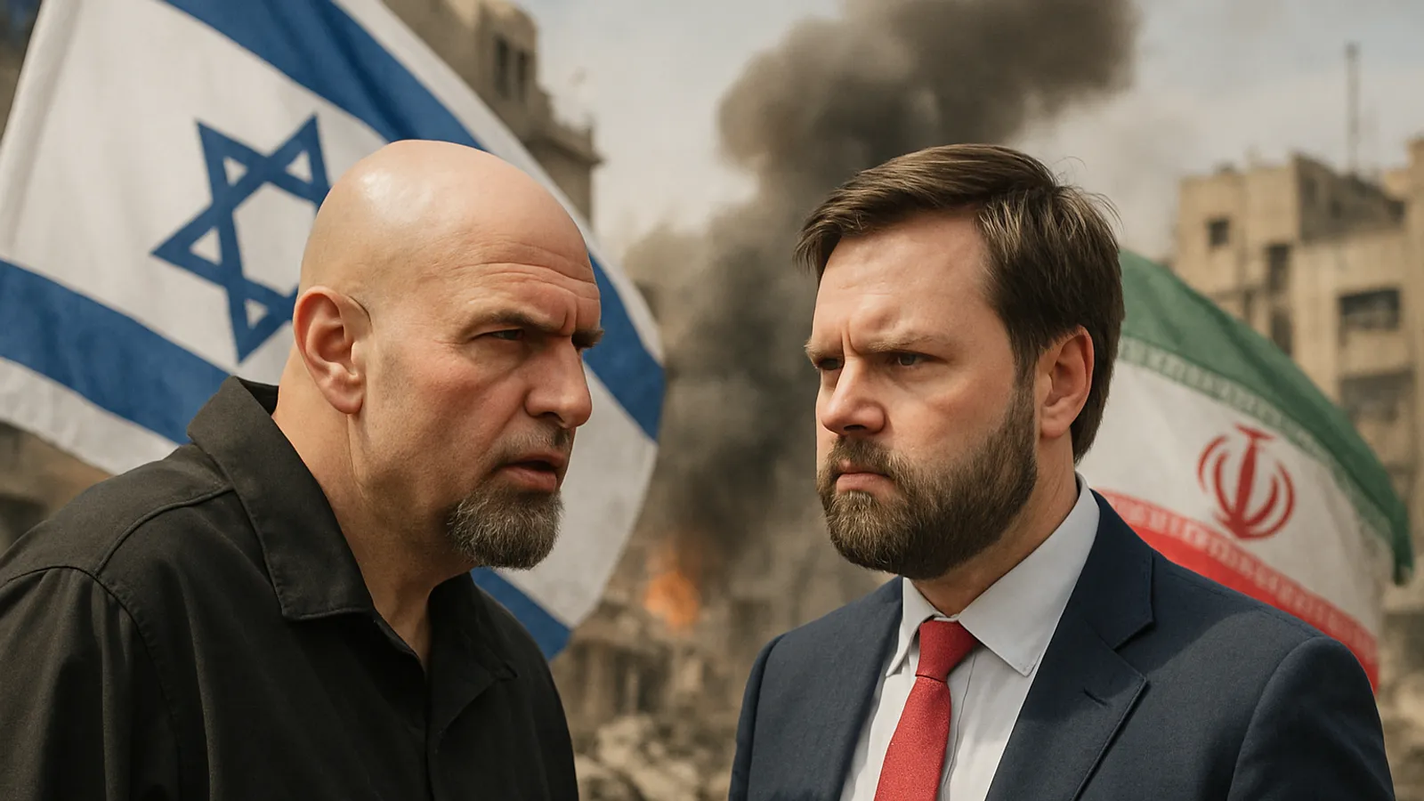 Fetterman kritisiert Vance für dessen Vorwurf, Israel untergrabe den Friedensprozess mit Iran.