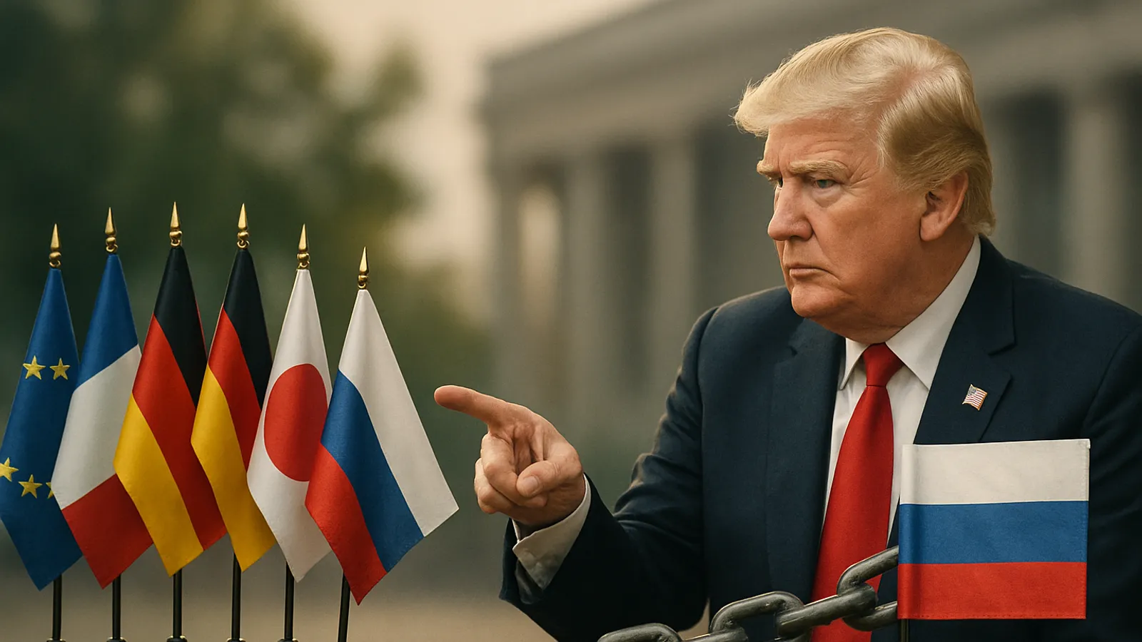 G7-Staaten erhöhen Druck auf Russland, Trump plant Sanktionen erneut aufzunehmen.
