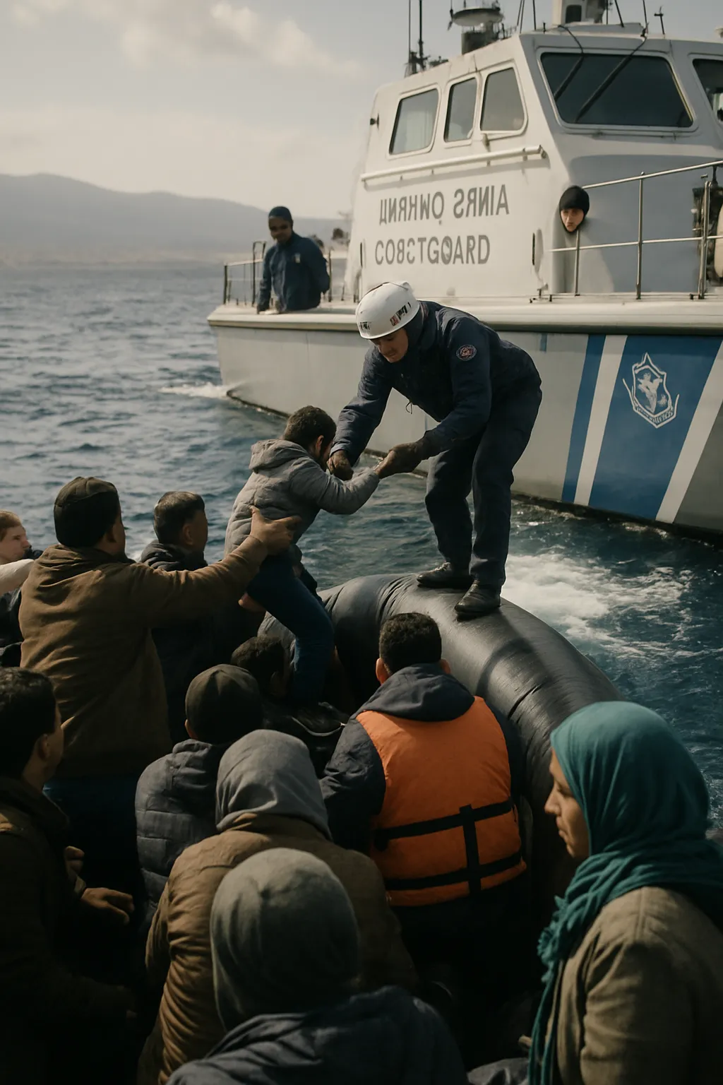 Griechische Küstenwache rettet 550 Migranten in 48 Stunden vor Kreta.