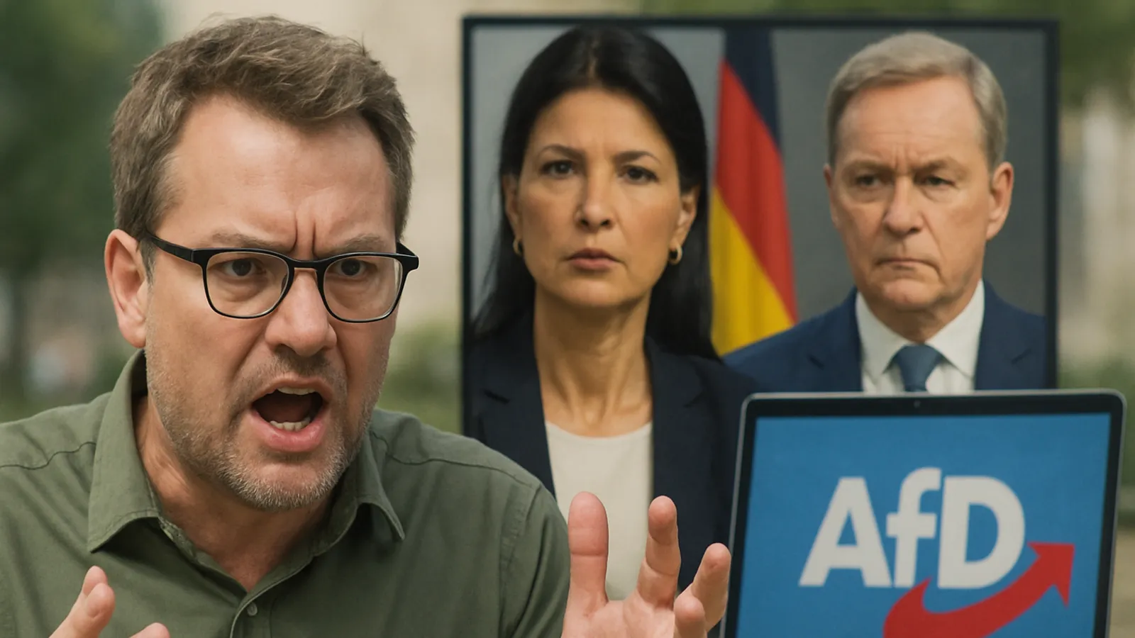 Grünen-Chef Banaszak kritisiert Wagenknecht und CDU wegen AfD-Video scharf.