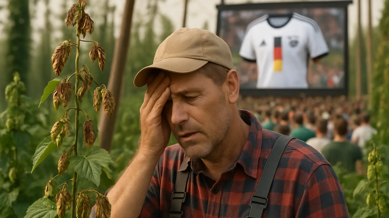 Hopfenbauern in Schwierigkeiten, WM könnte Bierkonsum in Deutschland fördern.