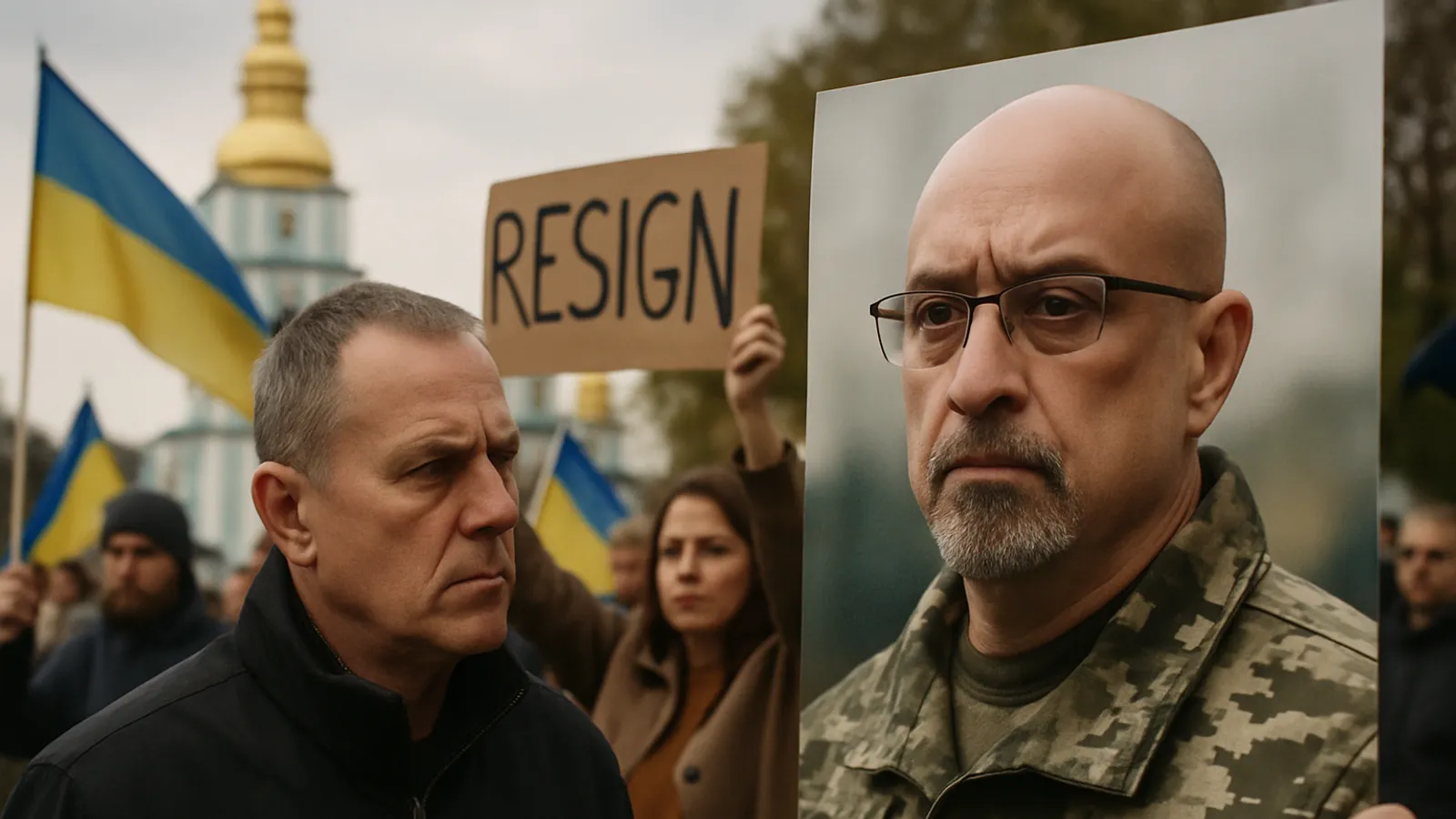 In Kiew gab es erneut Proteste nach der Ablösung des Verteidigungsministers.