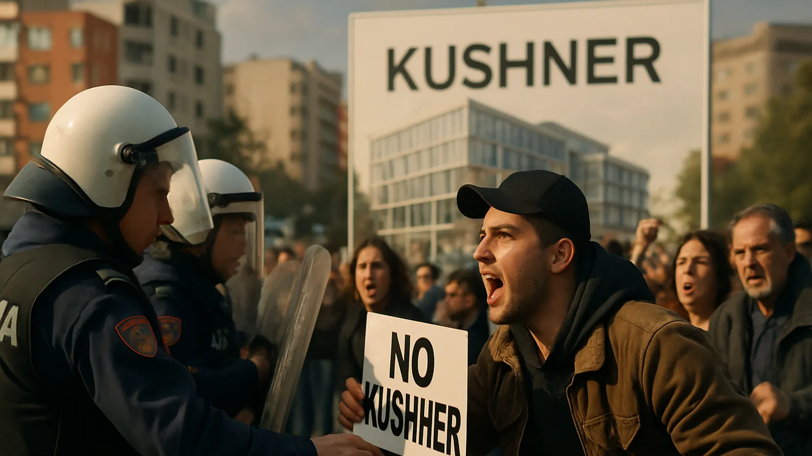 In Tirana kam es zu Zusammenstößen bei Protesten gegen den Bau einer Firma von Kushner.