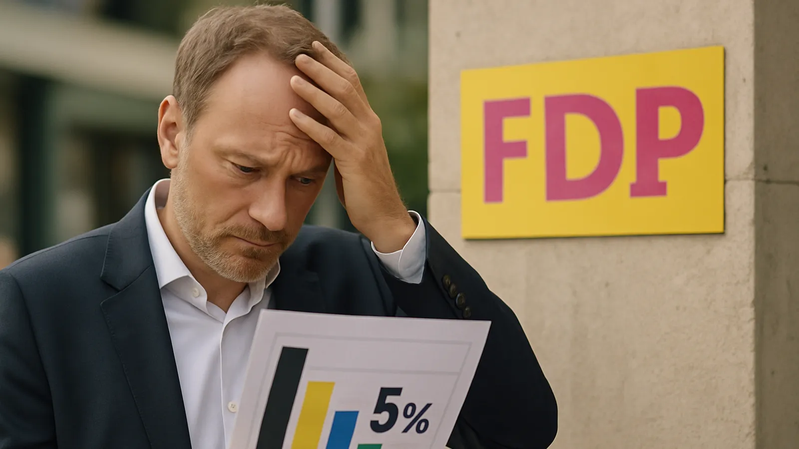 Insa-Wahlumfrage sieht FDP bei fünf Prozent.