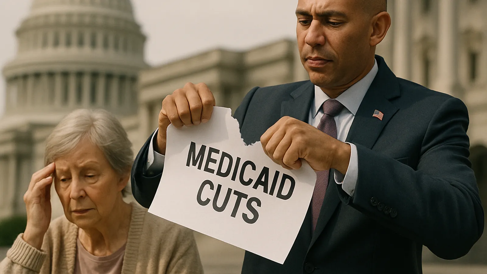 Jeffries verspricht, Medicaid-Kürzungen rückgängig zu machen, falls die Demokraten das Repräsentantenhaus gewinnen.