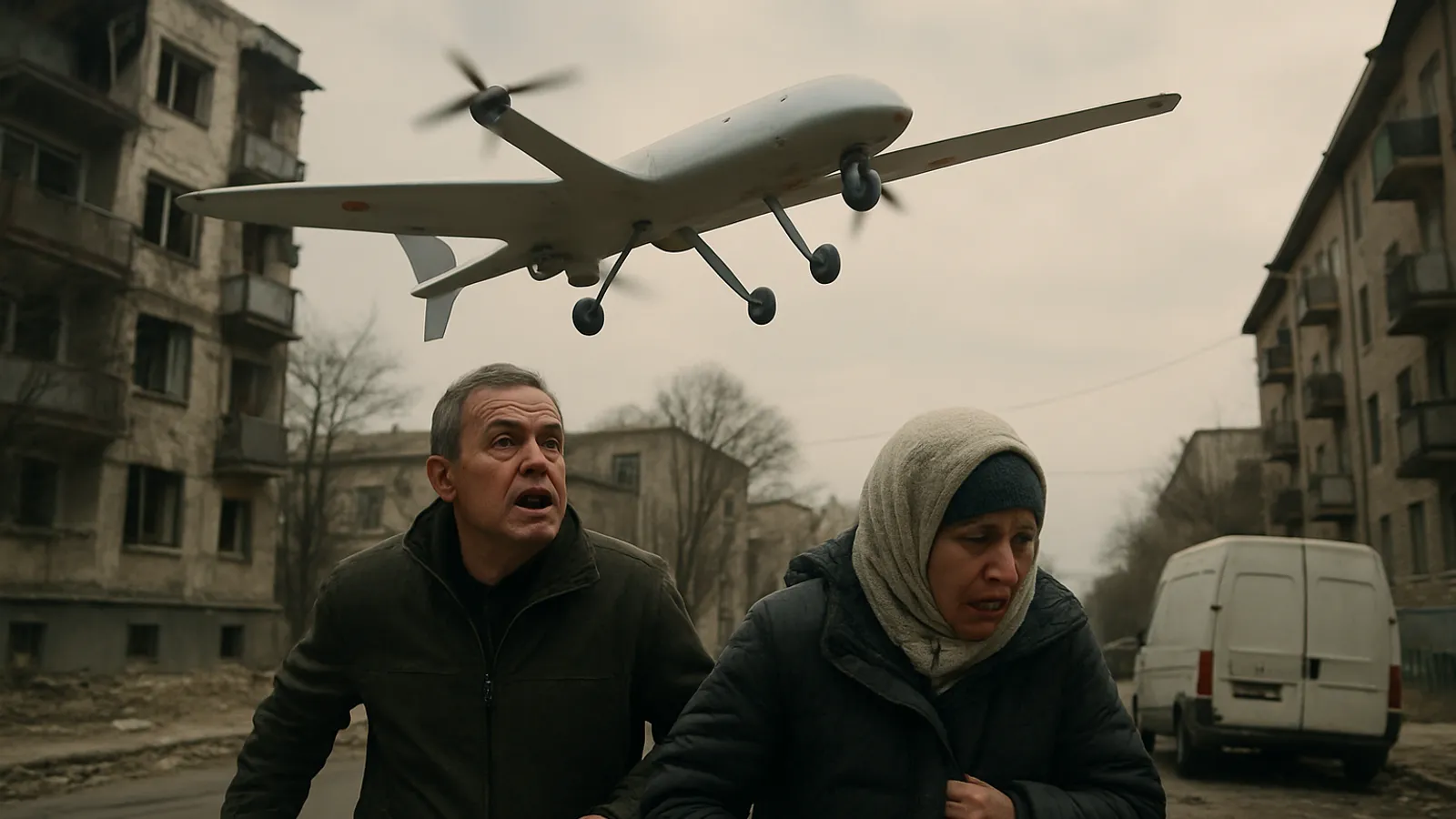 Video shows a Russian drone hunting a civilian in Kherson.