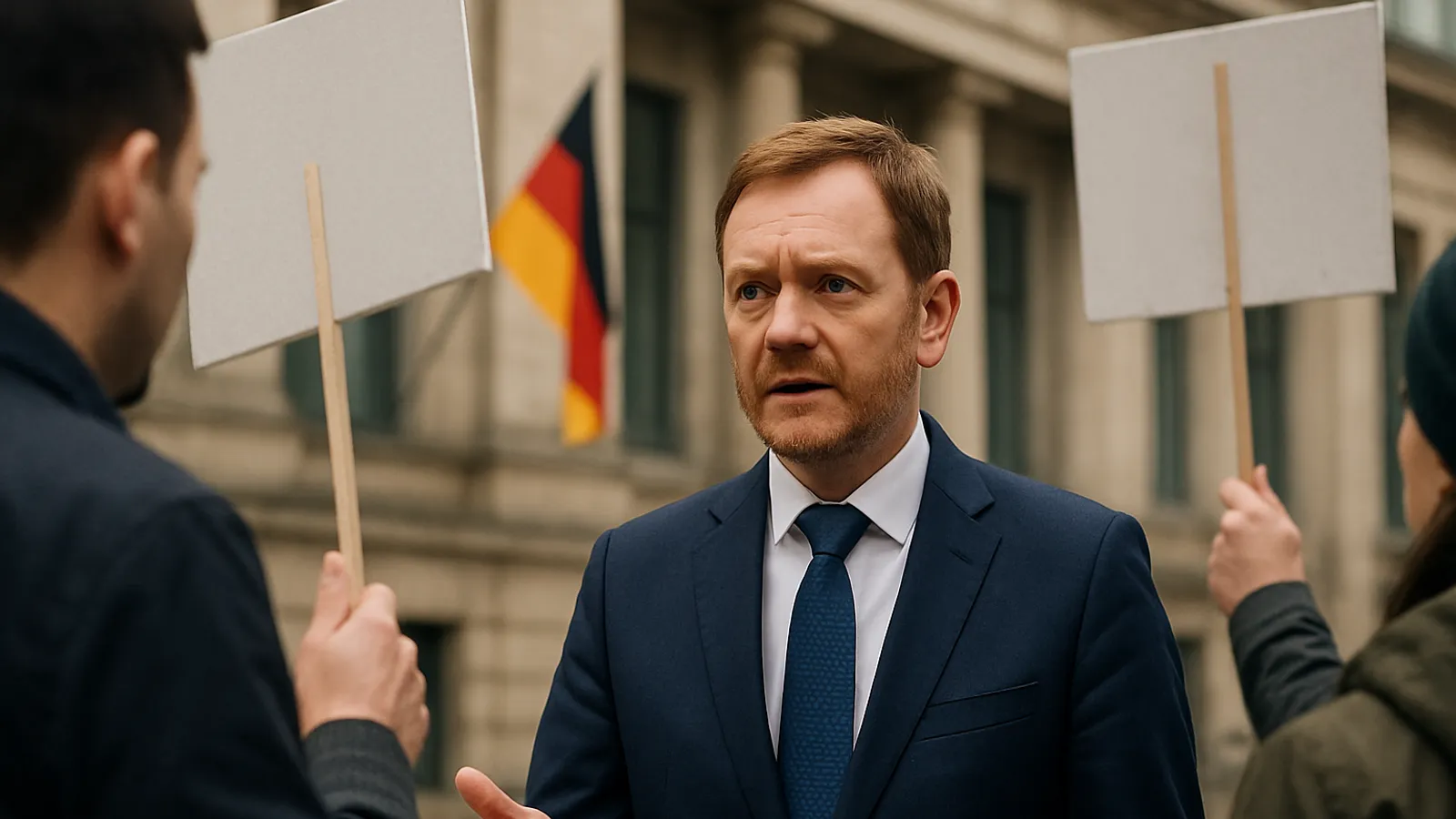 Kretschmer sagt, dass man mit jedem reden müsse, der reden will.