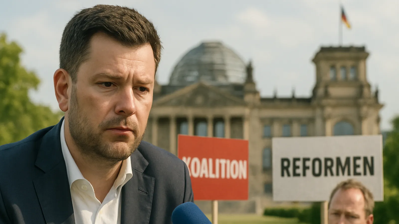 Lars Klingbeil wird im Sommerinterview Fragen zu Koalitionskurs und Reformpaket beantworten.