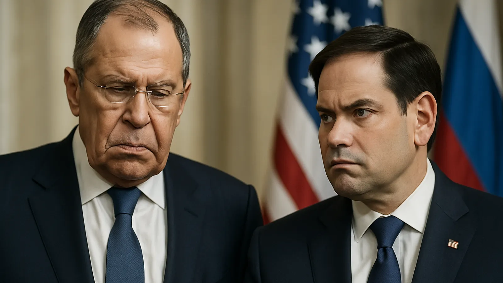 n-tv bewertet Lawrows Reaktion nach dem Treffen mit Rubio als verbittert.