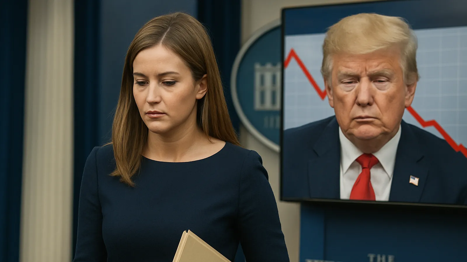 Leavitt verlässt die Rolle der Pressesprecherin des Weißen Hauses, während Trumps Zustimmungswerte auf einem historischen Tiefstand sind.