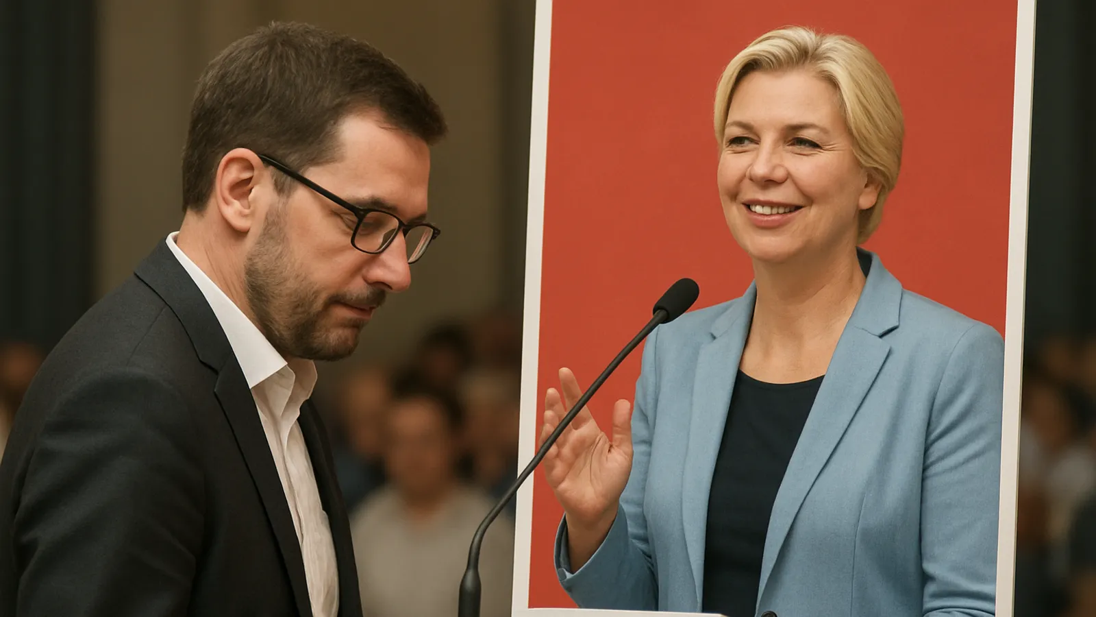 A Left candidate withdraws in favor of Schwesig and campaigns for her.