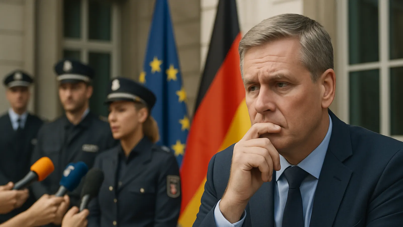 Der Spiegel writes: “The interior minister is keeping an unusually low profile.”