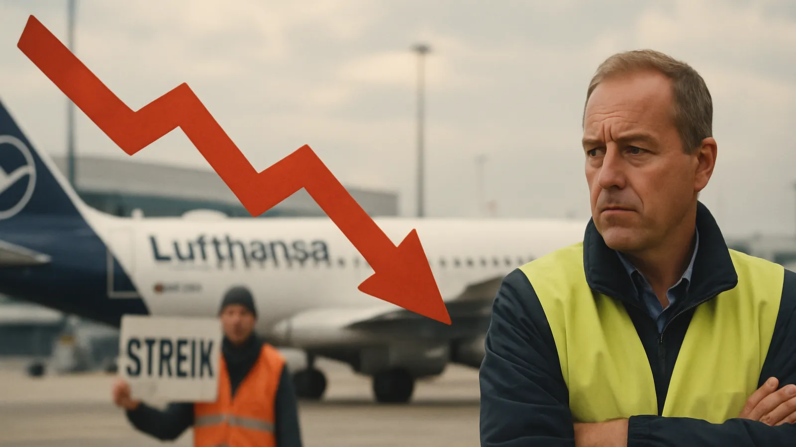 Lufthansa’s profit fell sharply because of high jet fuel prices and strikes.