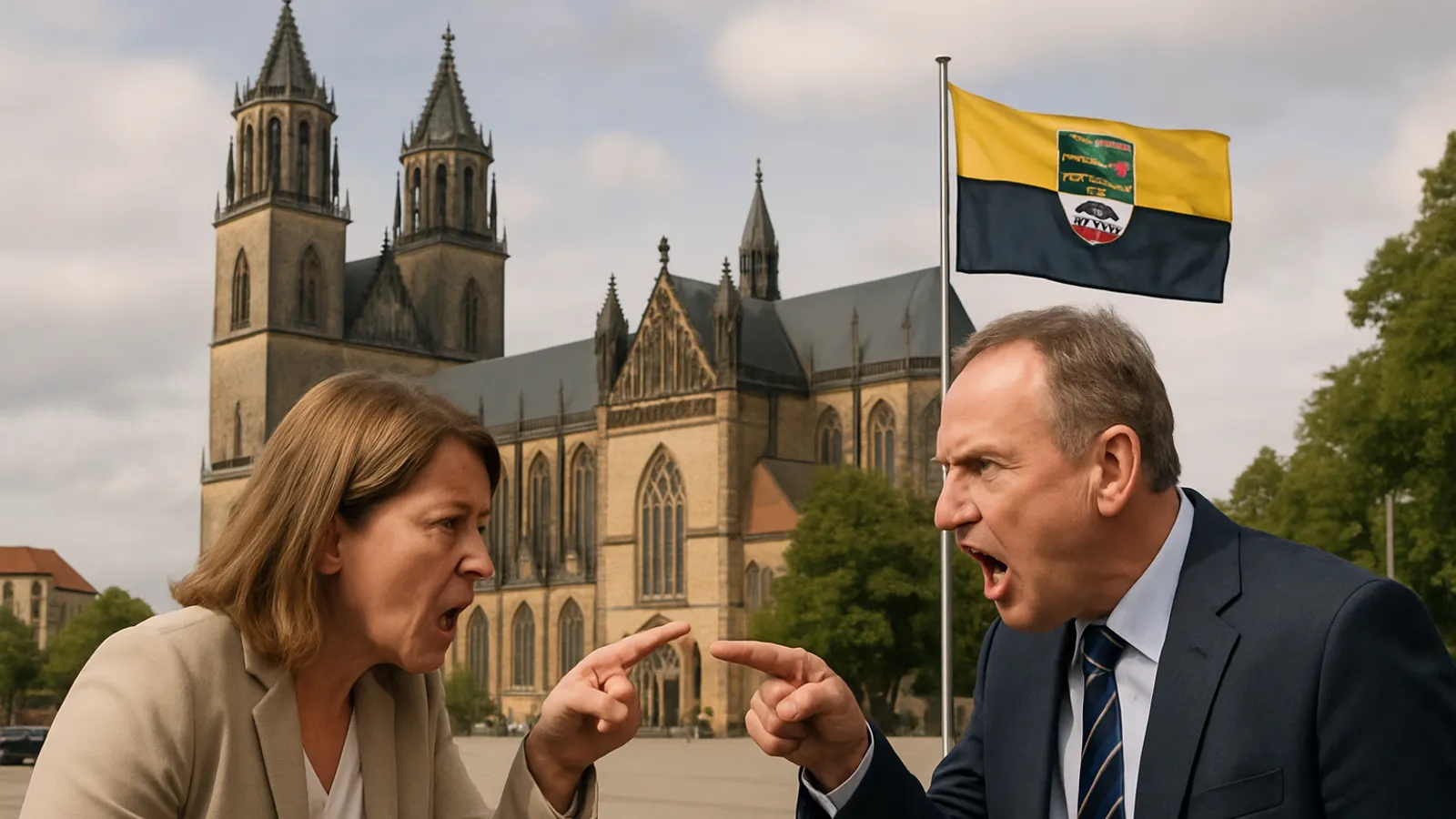 Machtpoker in Sachsen-Anhalt: Unklar, wer nach der Wahl regiert.