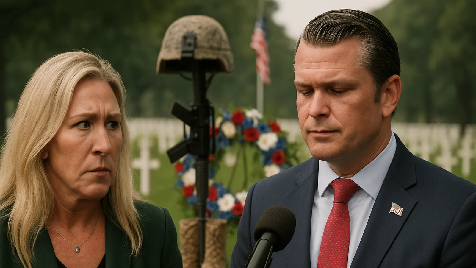 Marjorie Taylor Greene kritisiert Pete Hegseths Ehrung für gefallene US-Soldaten.