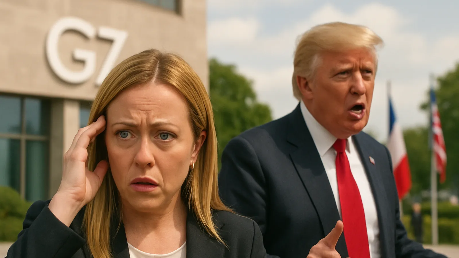 Meloni äußert sich fassungslos über einen Eklat mit Trump nach dem G-7-Gipfel.