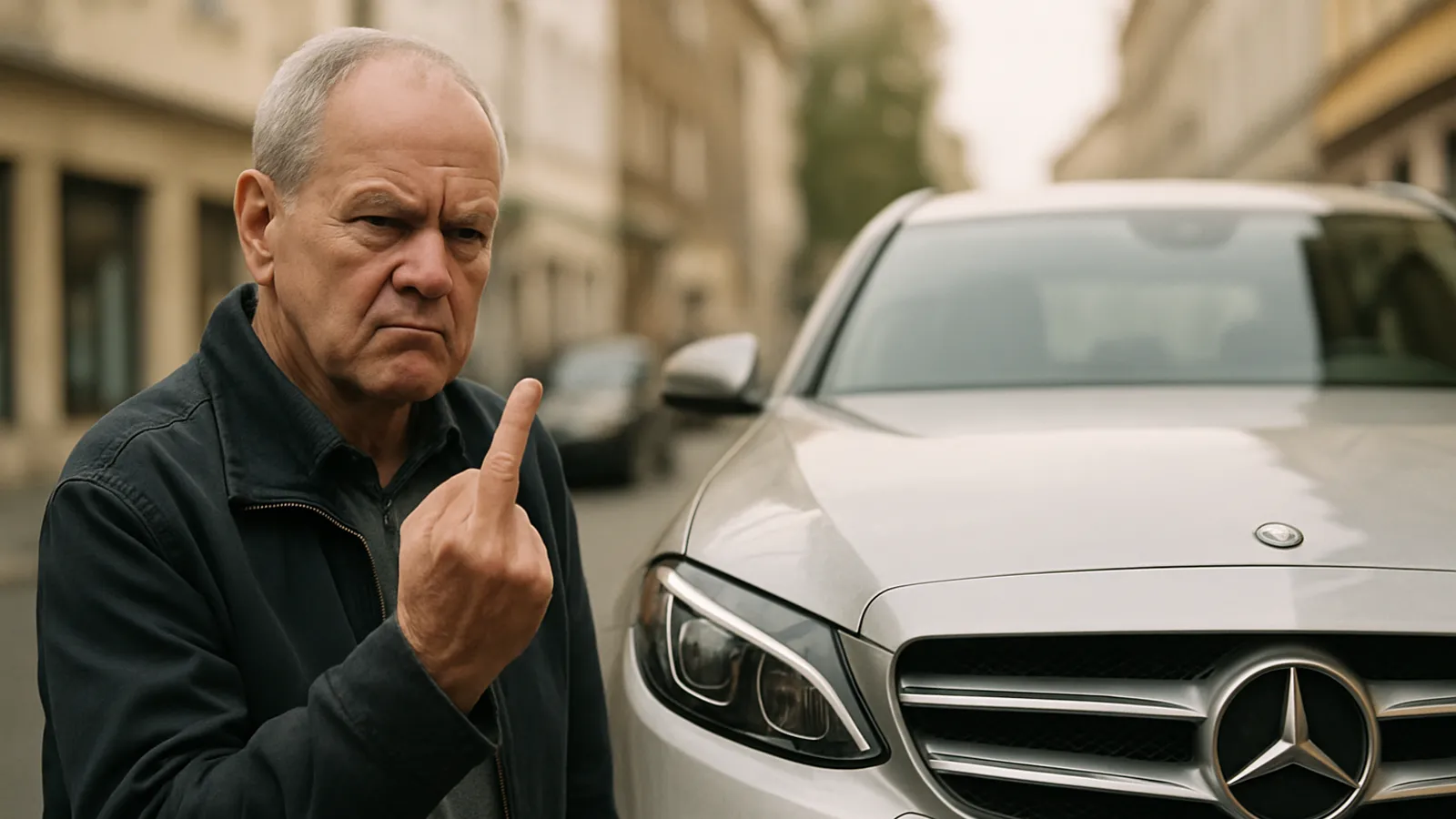 Mercedes wird als unausweichliche Provokation beschrieben.