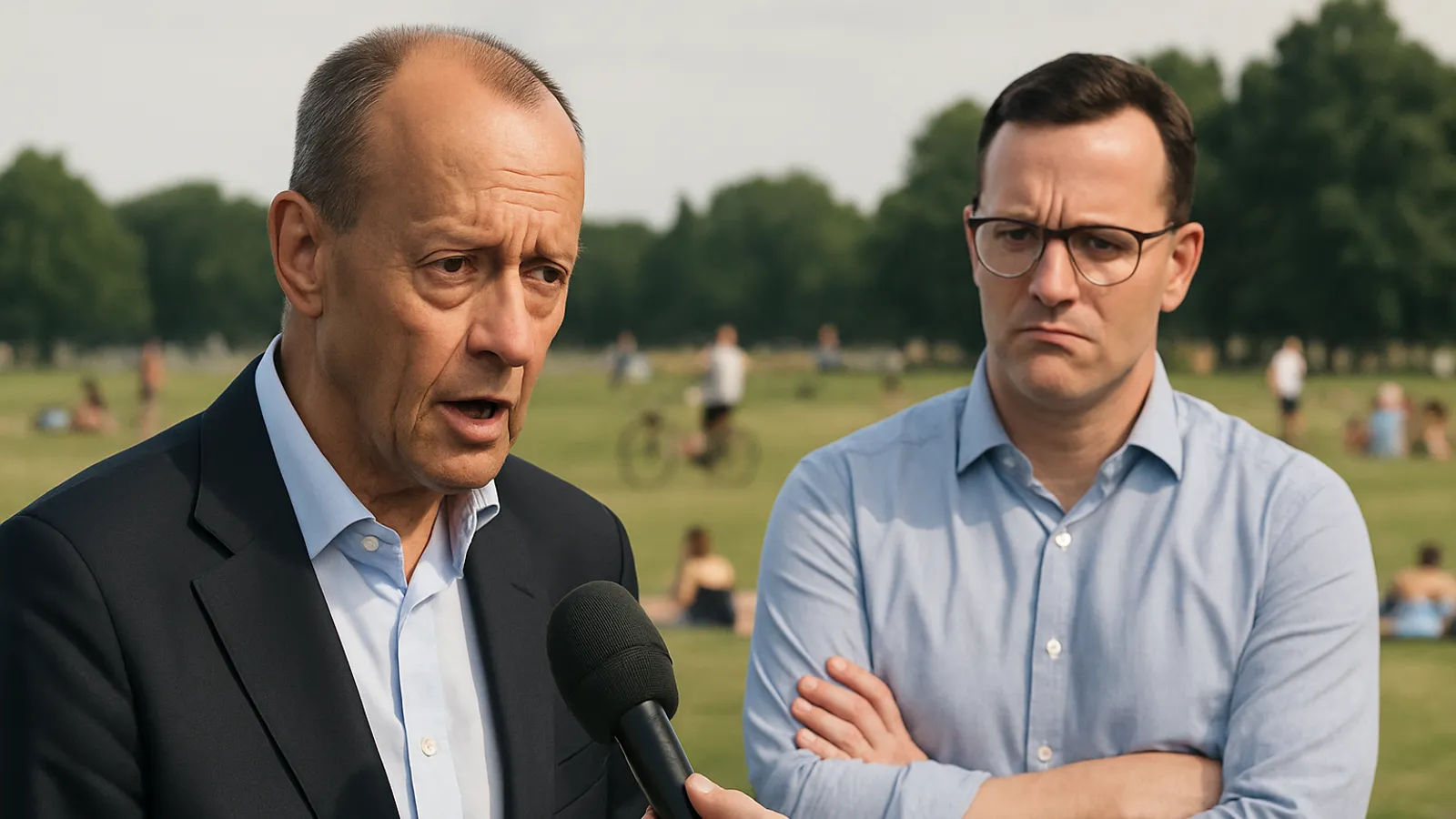 Merz äußert sich zu Jens Spahn und zur Lifestyle-Teilzeit im Sommerinterview.