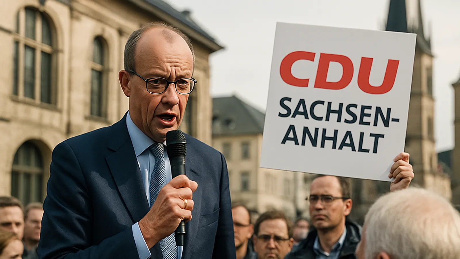 CDU — Merz campaigns again in Saxony-Anhalt