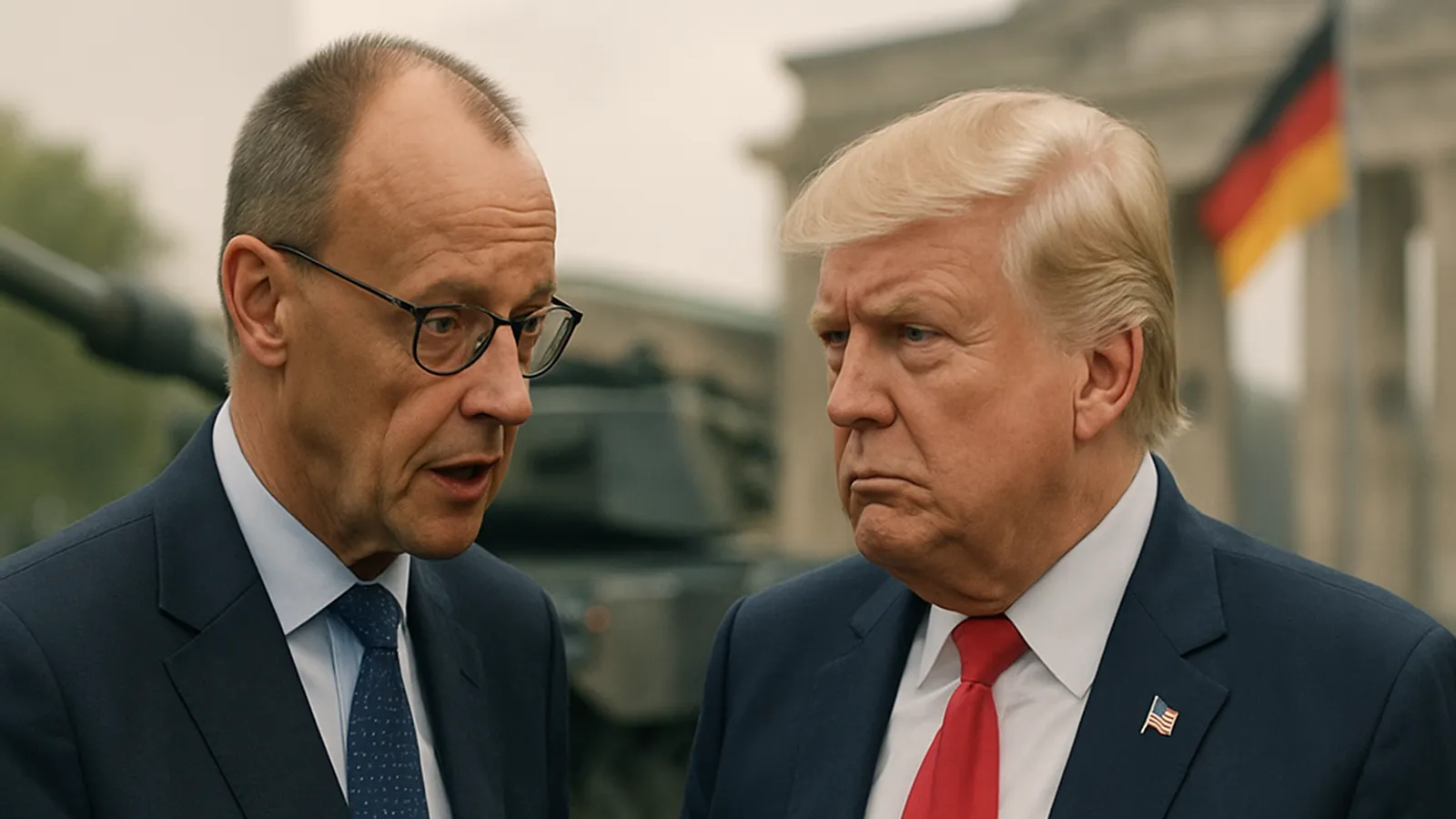 Merz erläutert Trump die deutschen Verteidigungsausgaben.