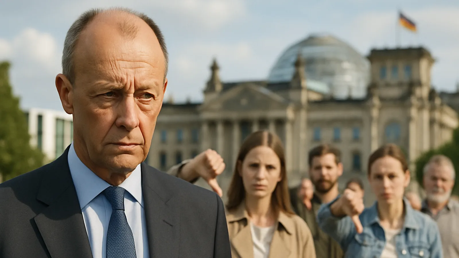 Merz' Kabinettsumbildung fällt bei den meisten Befragten durch.
