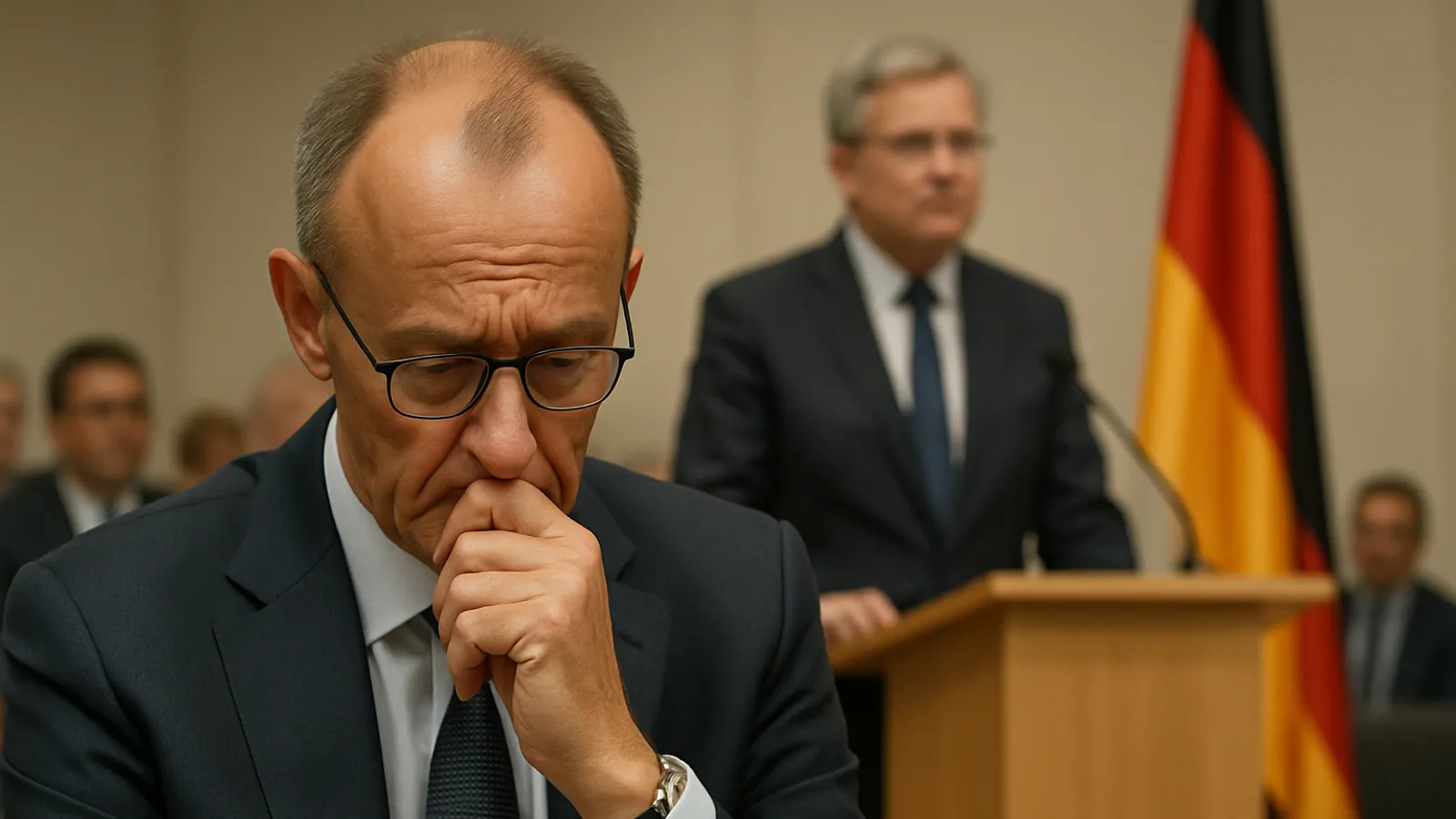 Merz faces a nervous wait ahead of today’s vote for the CDU/CSU parliamentary group leader.