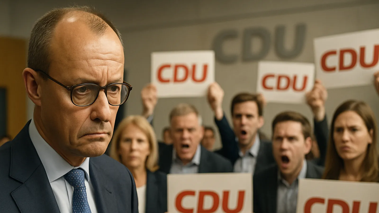 Merz treibt die CDU zur Revolte an.