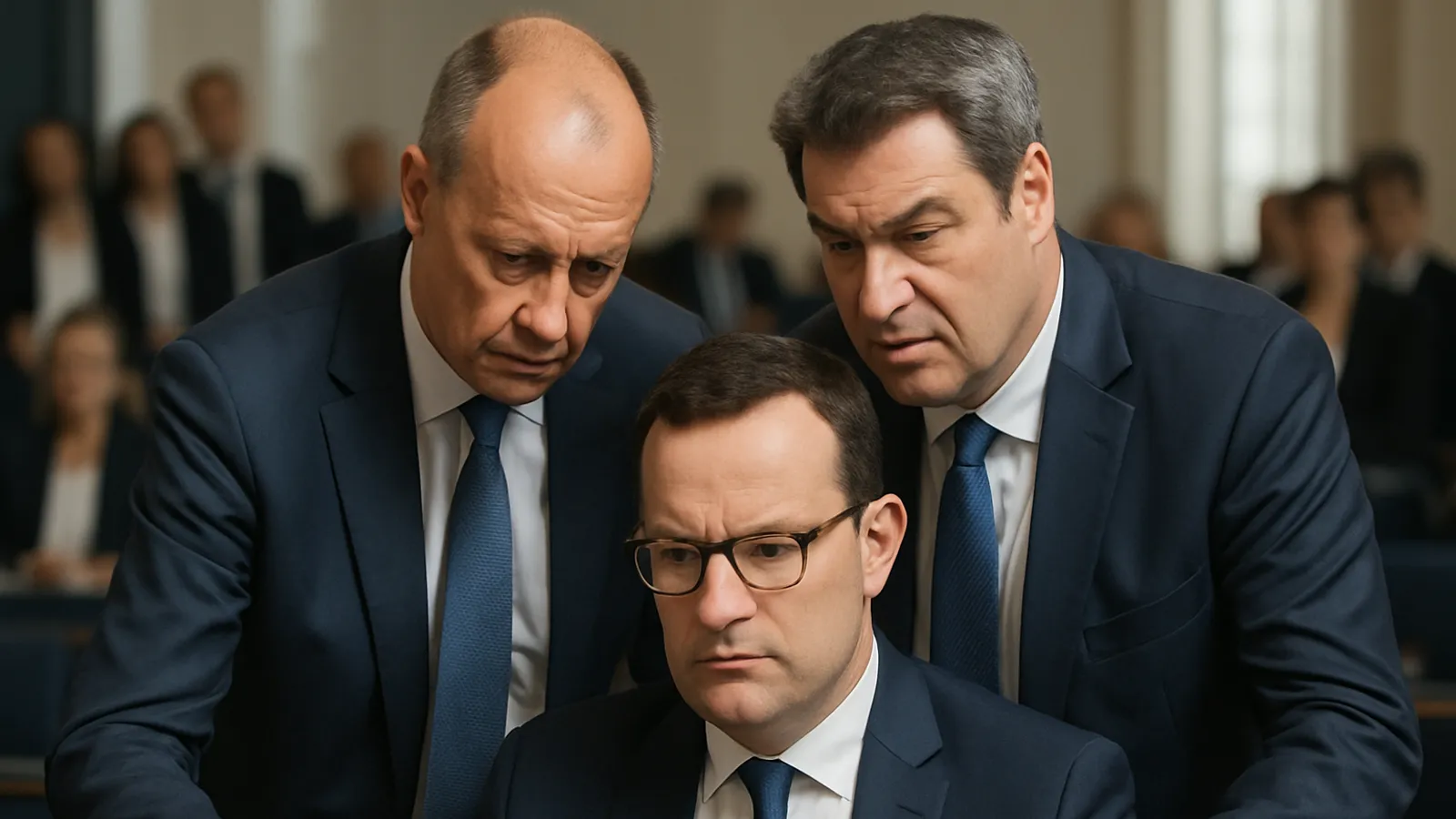 Merz und Söder binden die Fraktion eng in die Nachfolge von Spahn ein.
