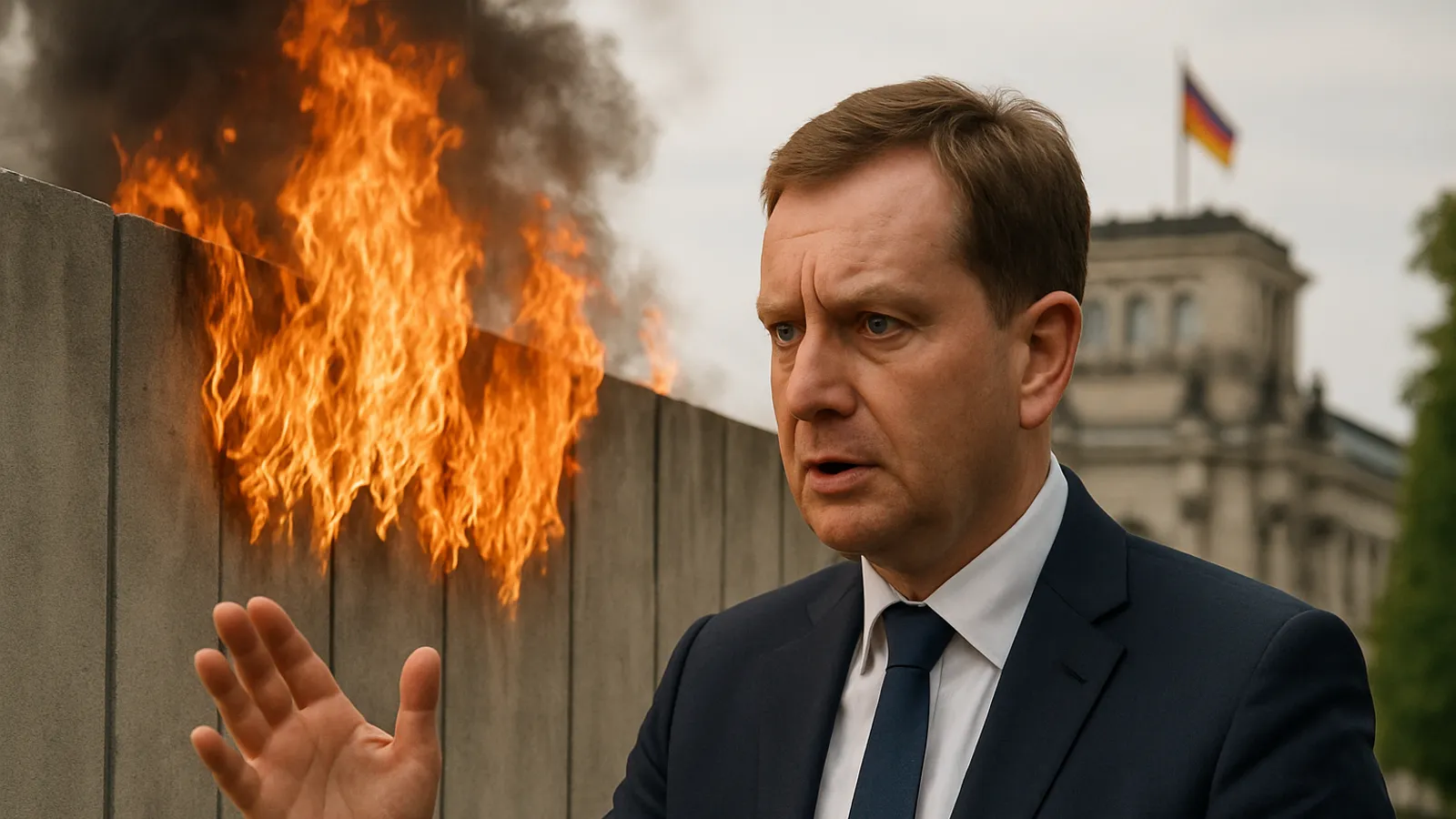 Michael Kretschmer warnt vor dem Durchbrennen der politischen Brandmauer.