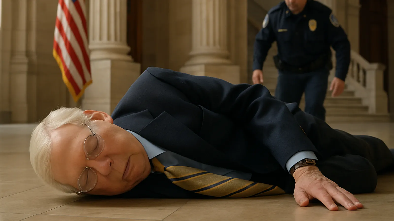 Mitch McConnell sagt, dass er gefallen ist und bewusstlos war.