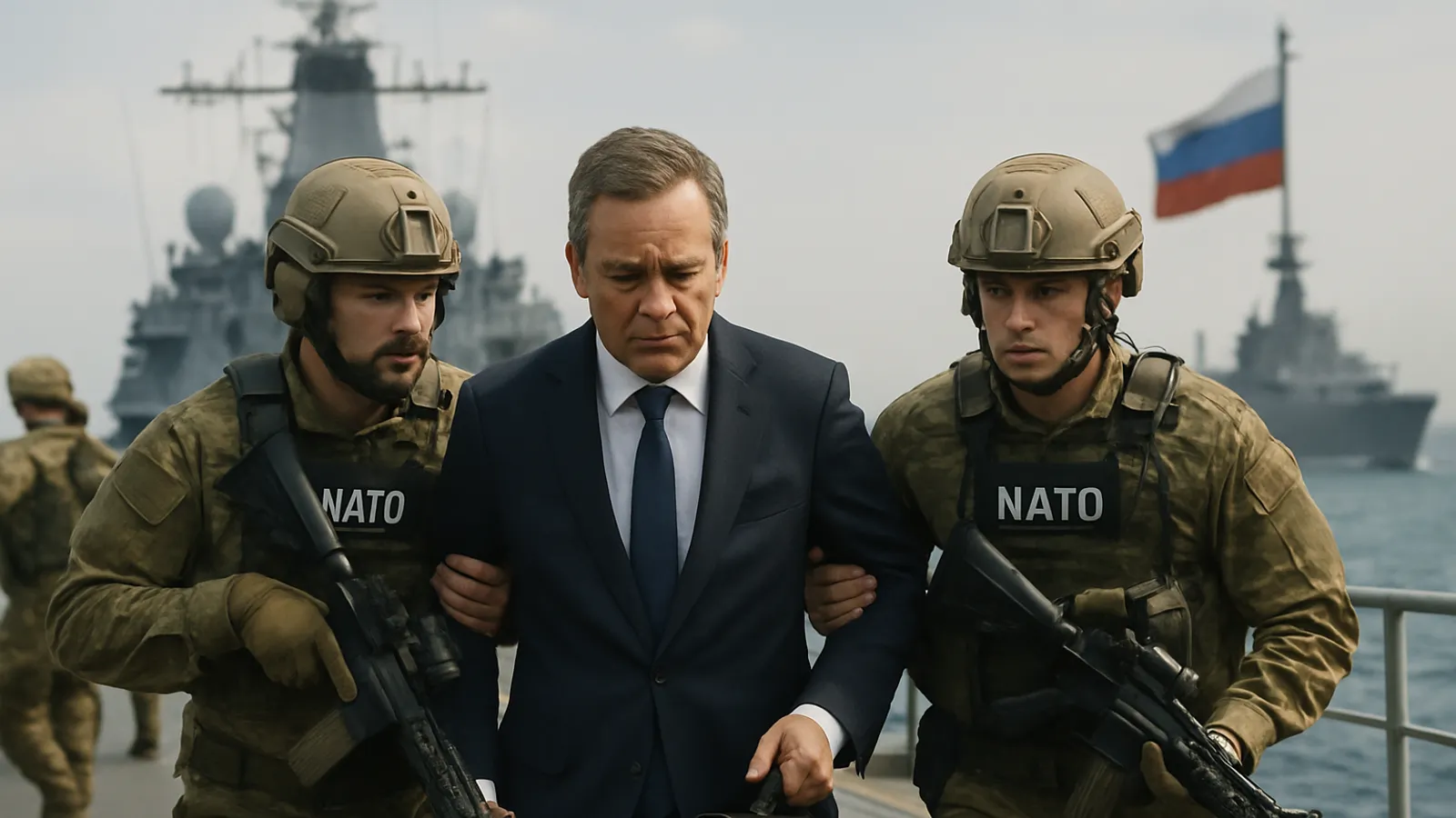 Nato übt Evakuierung einer Schattenregierung auf einer Fregatte gegen Russland.