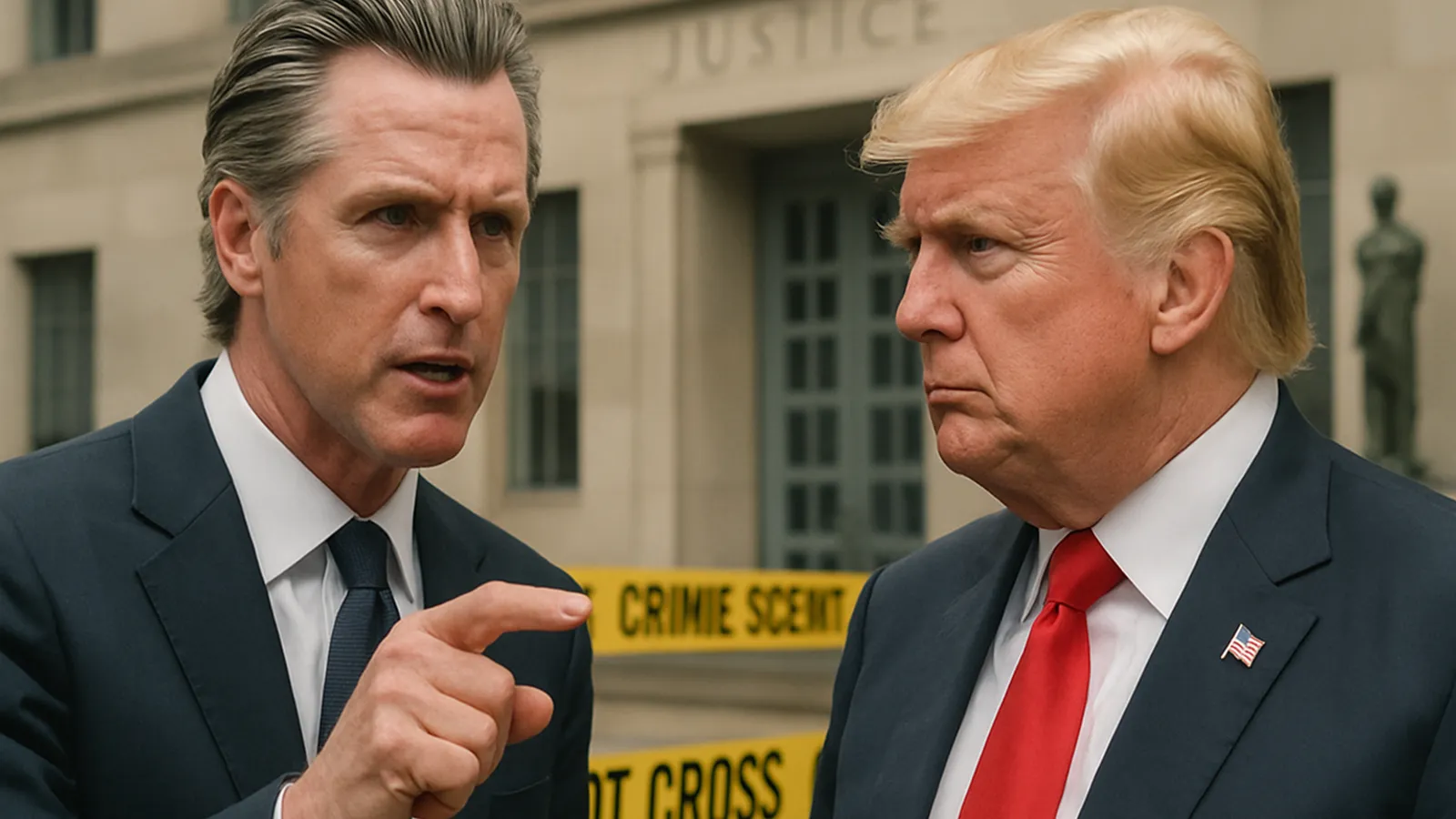 Newsom wirft Trump politisch motivierte Ermittlungen vor.