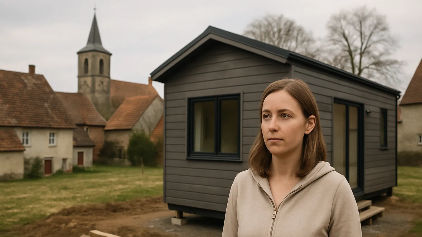 Nicole baut in einem 180-Seelen-Dorf ein 30 Quadratmeter großes Tiny House für 90.000 Euro.