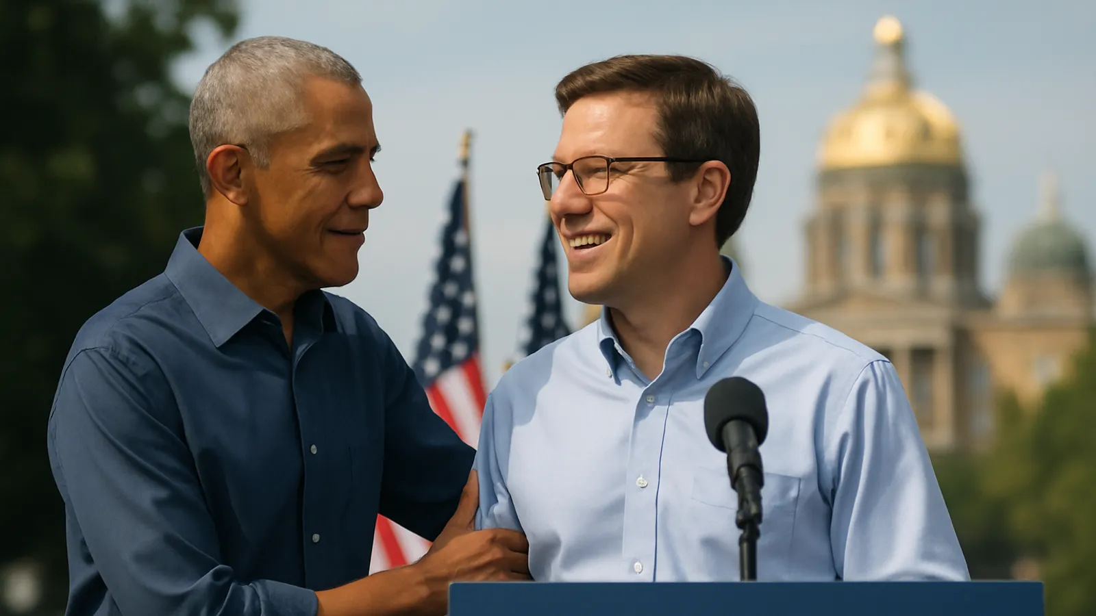 Obama unterstützt einen demokratischen Abgeordneten aus Iowa, der für den US-Senat kandidiert.
