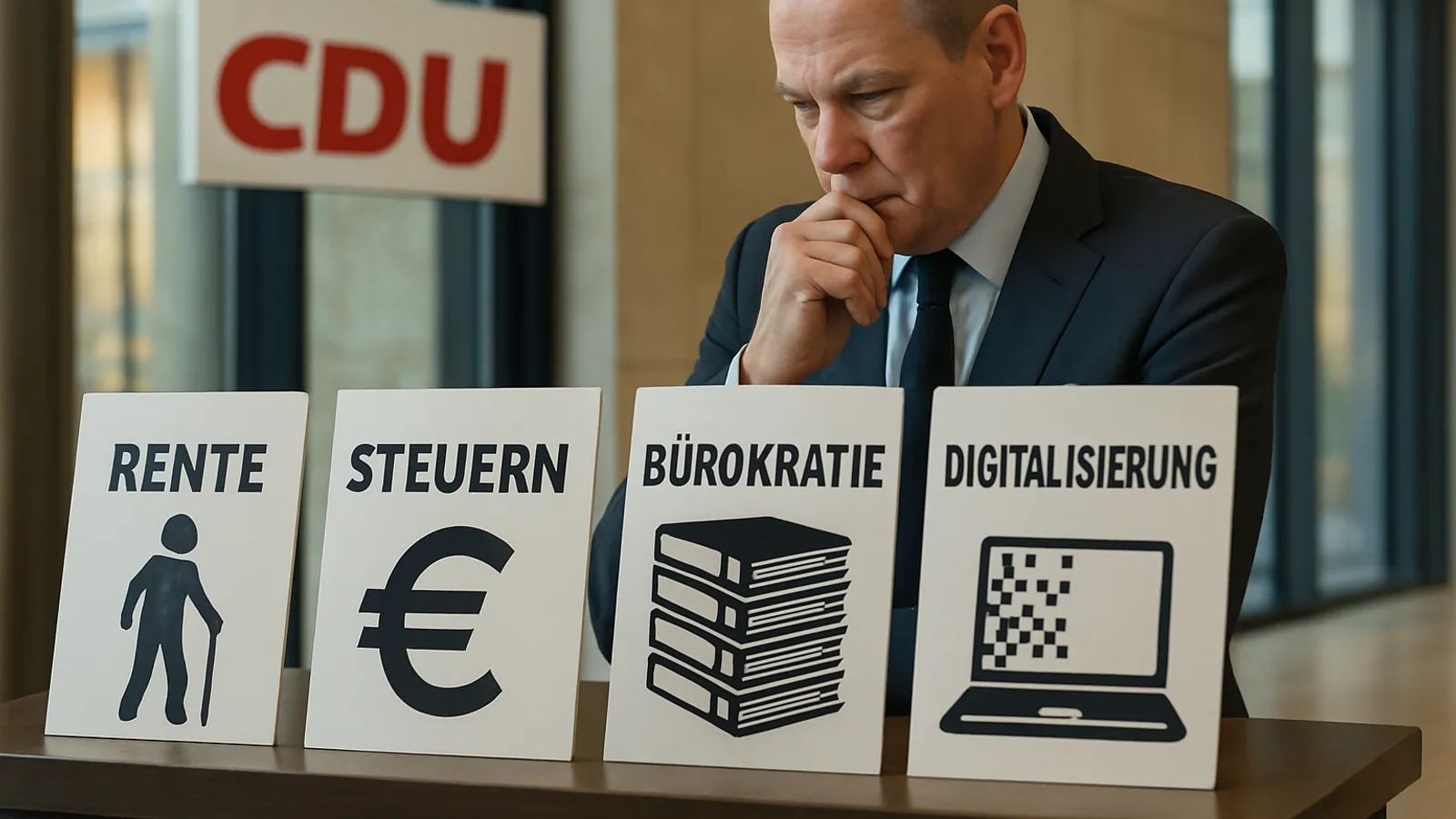 Politik - Rente, Steuern, Bürokratieabbau, Digitalisierung: CDU bereitet sich auf Kabinetts-Klausur vor
