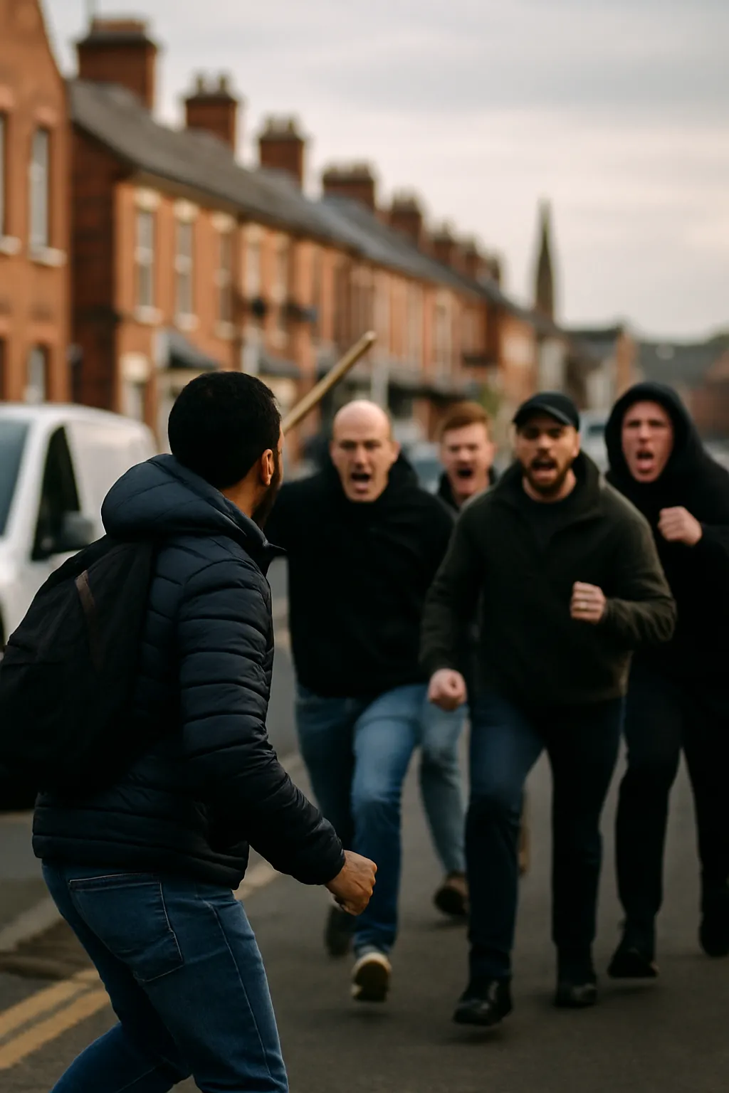 Randalierer jagen Ausländer in Belfast nach Messerattacke.