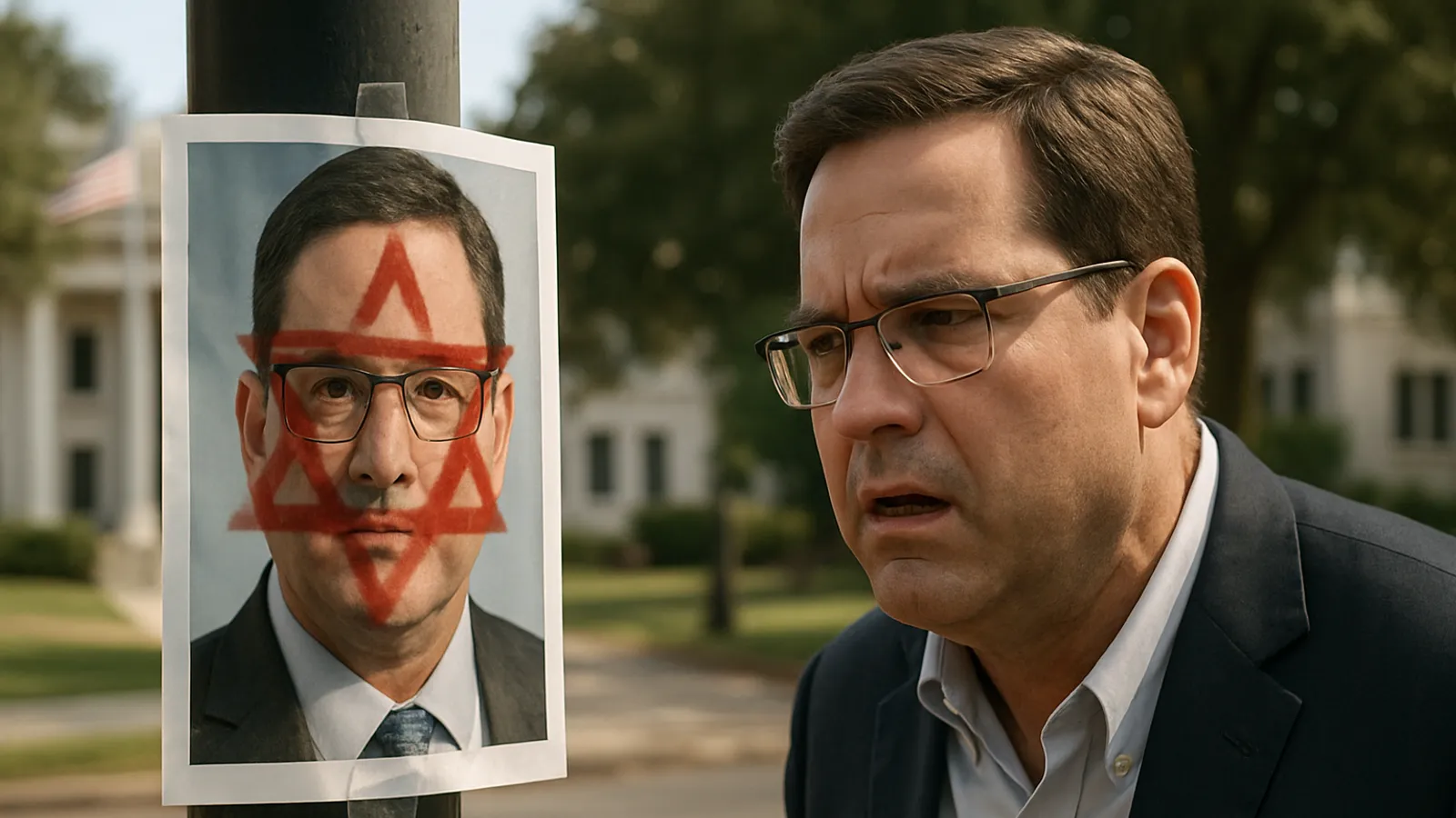 Randy Fine’s primärer Gegner wird für antisemitische Werbung beschuldigt.